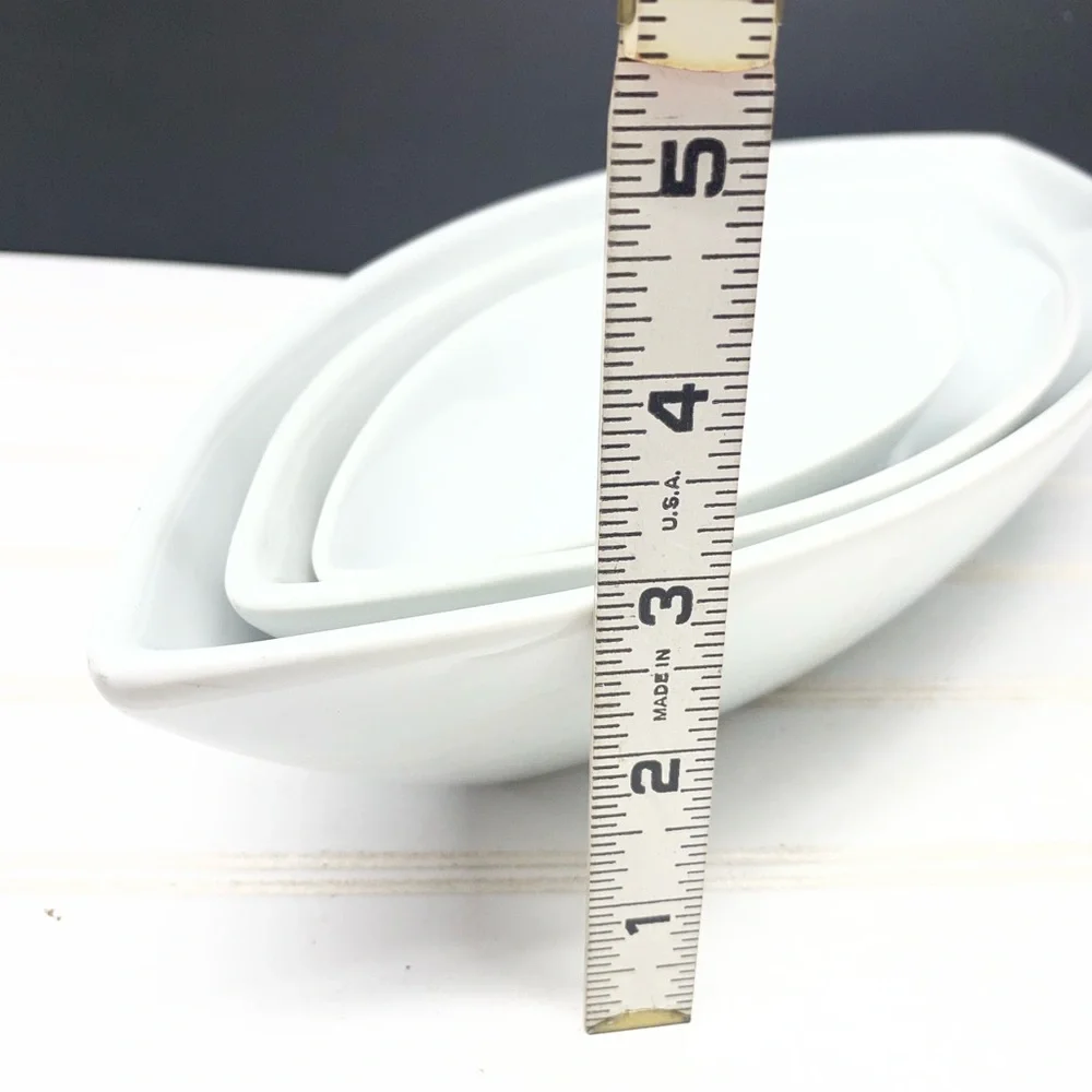 Sur La Table Pointed Oval Nesting Bowls Set of Three
